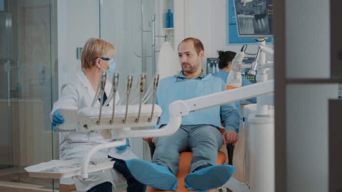 dental assistant during treatment