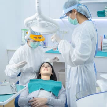 dental assistant during treatment